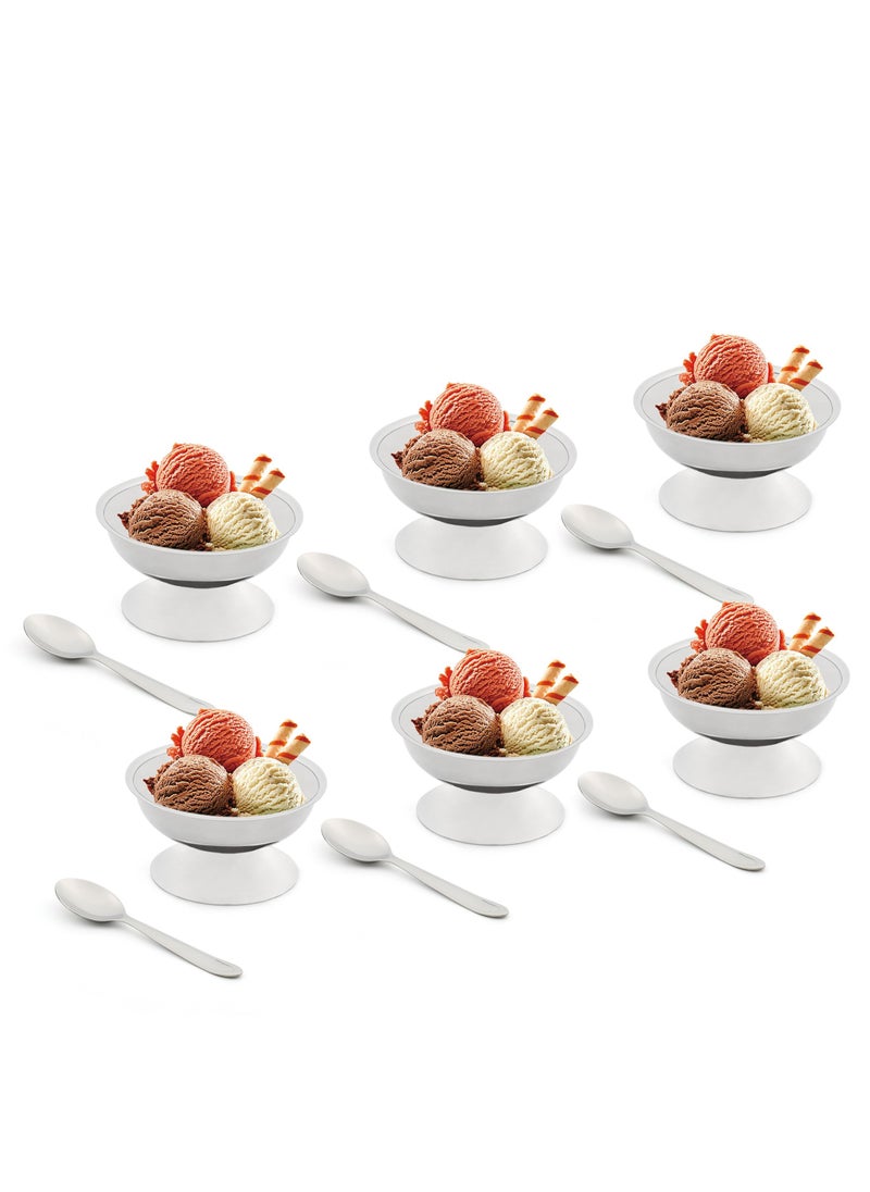 18/10 Premium Stainless Steel 6 Small Dessert Bowls/Cups with Spoons - Perfect for Dessert, Sundae, Ice Cream, Fruit Salad, Snack, Cocktail and Condiments - pzsku/Z04BBC7D505271081EC2EZ/45/_/1676018537/8330d365-e4e6-4dfe-8ee2-28031077dc76