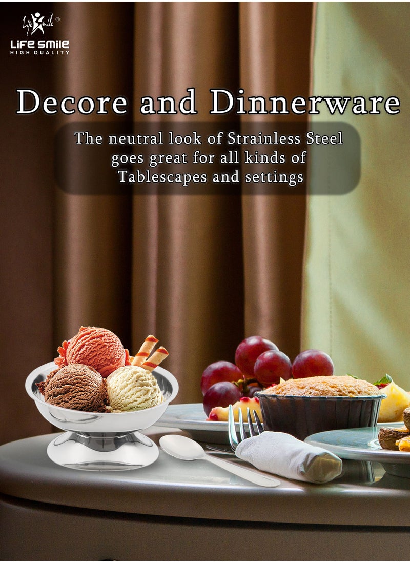 18/10 Premium Stainless Steel 6 Small Dessert Bowls/Cups with Spoons - Perfect for Dessert, Sundae, Ice Cream, Fruit Salad, Snack, Cocktail and Condiments - pzsku/Z04BBC7D505271081EC2EZ/45/_/1676018538/26a3c2be-00a9-4303-aa67-5d4c1227cbf8