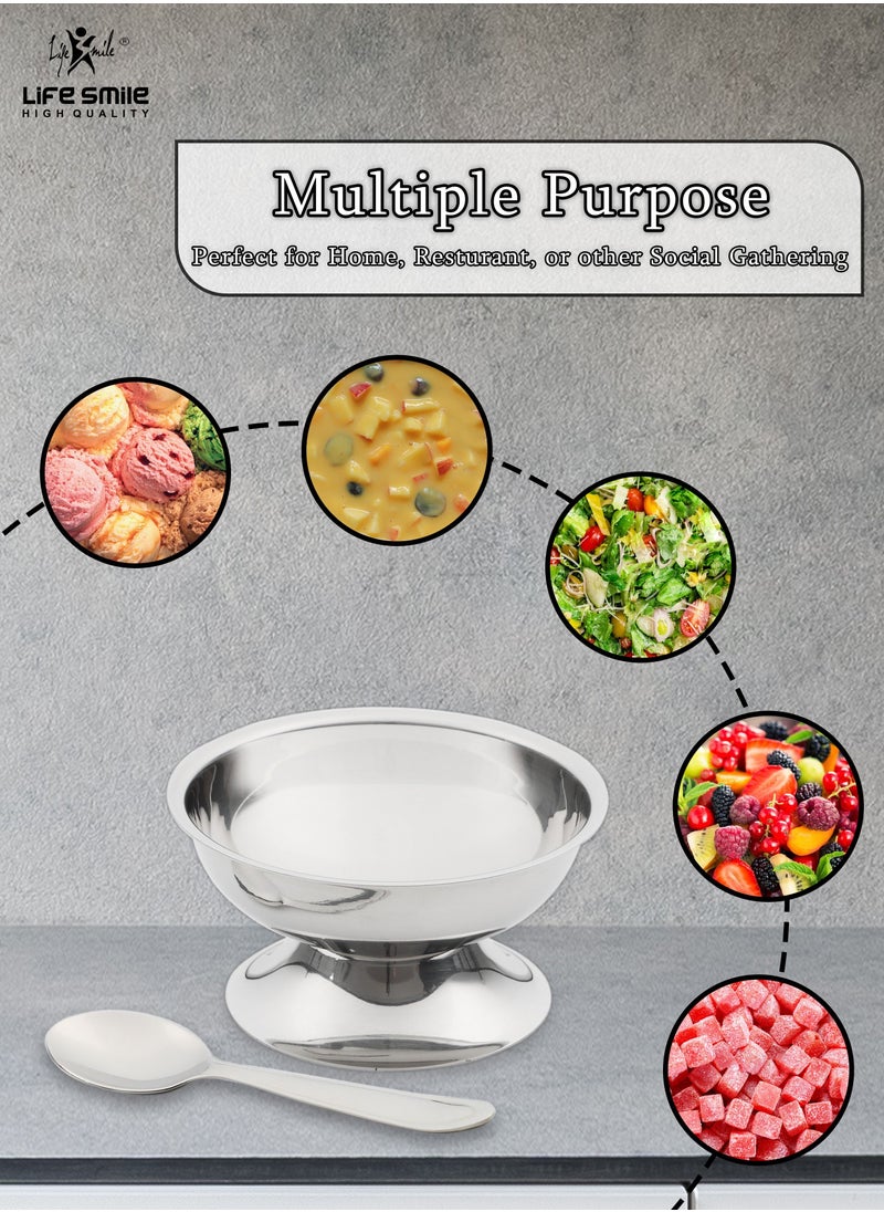 18/10 Premium Stainless Steel 6 Small Dessert Bowls/Cups with Spoons - Perfect for Dessert, Sundae, Ice Cream, Fruit Salad, Snack, Cocktail and Condiments - pzsku/Z04BBC7D505271081EC2EZ/45/_/1676018538/bfdc0a8e-8d4c-4989-ac8c-eb75bcb671f5