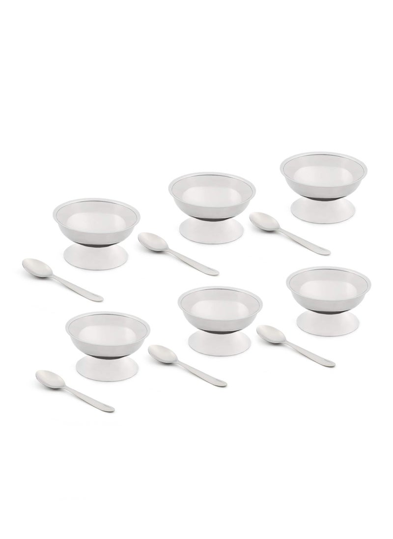 18/10 Premium Stainless Steel 6 Small Dessert Bowls/Cups with Spoons - Perfect for Dessert, Sundae, Ice Cream, Fruit Salad, Snack, Cocktail and Condiments - pzsku/Z04BBC7D505271081EC2EZ/45/_/1676018538/eb014b15-8398-4bd6-afbc-6df576cf8815
