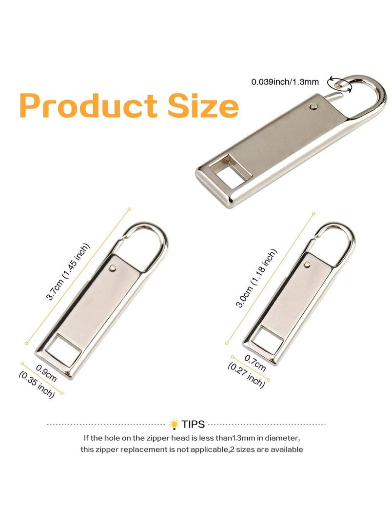 Zipper Pull Replacement Metal Zipper Tab Handle 8 PCS Repair Fixer for Luggage Suitcase Jacket Shoes - Image 4
