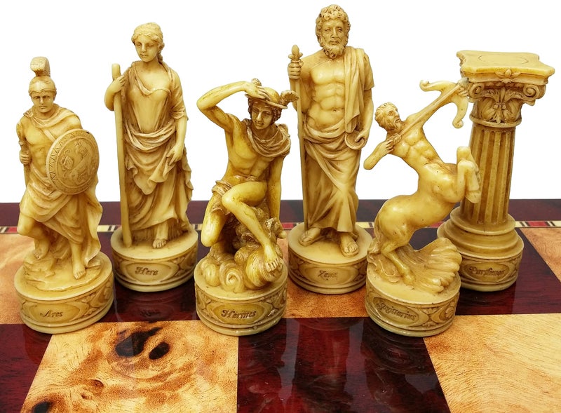 HPL Greek Gods Mythology Set of Chess Men Pieces Hand Painted - NO Board - Image 1
