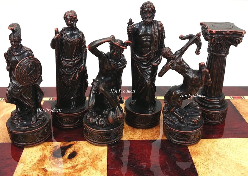 HPL Greek Gods Mythology Set of Chess Men Pieces Hand Painted - NO Board - Image 2