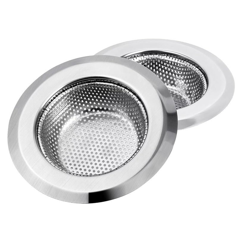 AVIARA™ Mesh Sink Strainer Jali for Kitchen Bathroom Drainage - Premium Stainless Steel Fine Mesh Sieve Filter Basket with Anti-Clogging Technology, Rust-Resistant, Easy Clean (Pack of 2) - Image 1