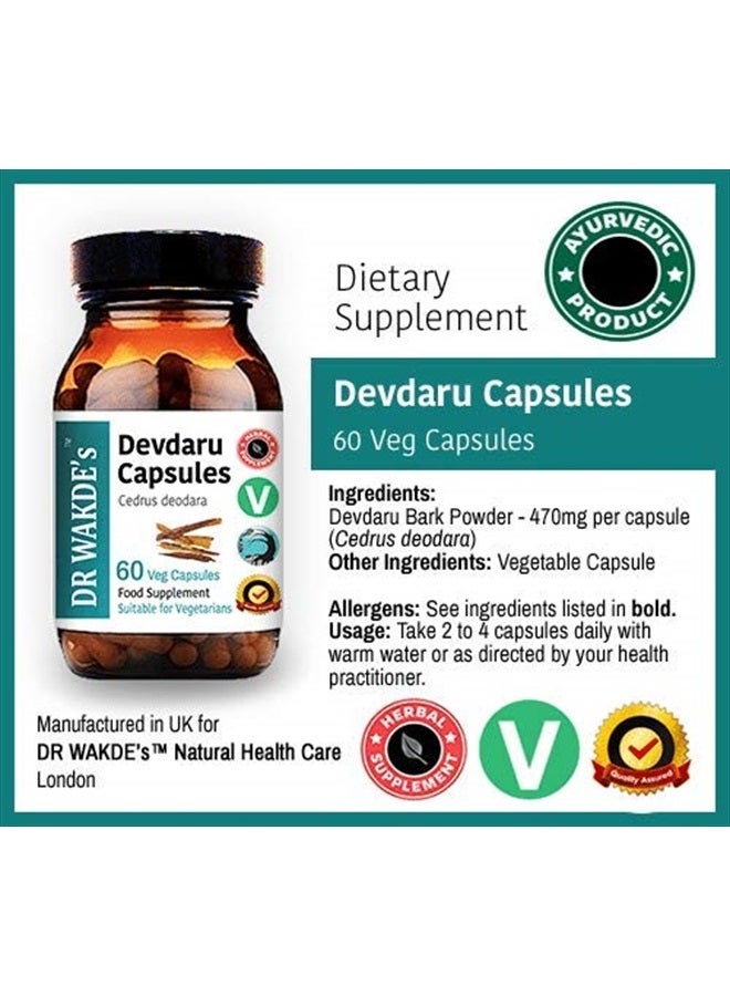 London DR WAKDE'S Devdaru Capsules (Cedrus deodara, 60 Veg Caps, Plant-Based Supplement, Ayurvedic Herb, All Natural, Vegan) - Image 5
