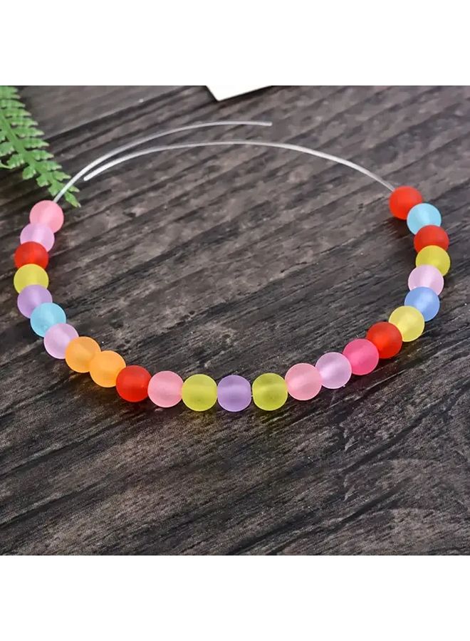 1000 Pcs Transparent Frosted Round Acrylic Beads For DIY Jewelry Crafts Decorations - Image 5