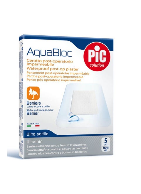 ضمادات Aquabloc المقاومة للماء بعد العمليات الجراحية، 10 × 10 سم، 5 قطع