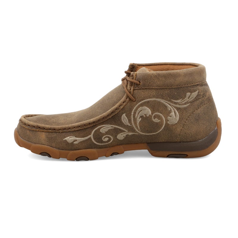 Twisted X Women's Chukka Driving Moc, Moc Toe, Bomber & Floral Design, 9 M - Image 2