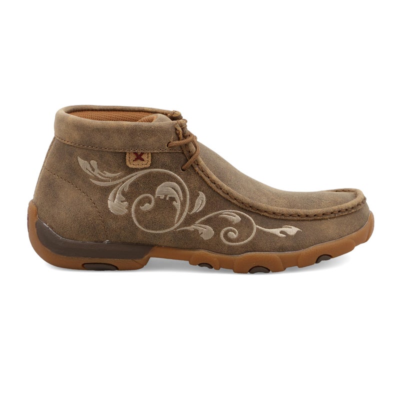 Twisted X Women's Chukka Driving Moc, Moc Toe, Bomber & Floral Design, 9 M - Image 4