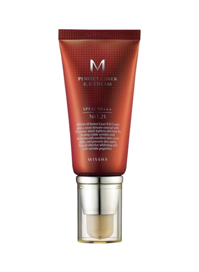 Missha M Perfect Cover BB Cream With SPF 42 PA+++ Natural Beige - Image 1