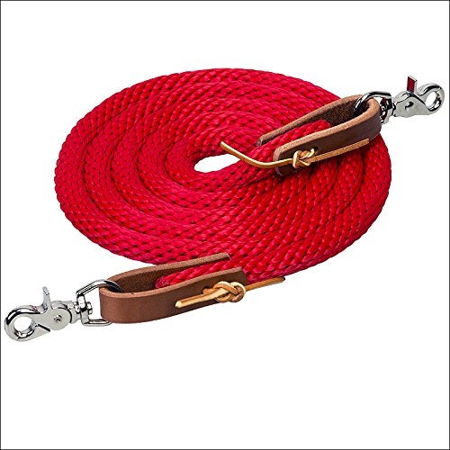 Weaver Leather Poly Roper Rein Red, 5/8" x 8' - Image 2
