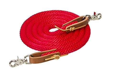 Weaver Leather Poly Roper Rein Red, 5/8" x 8' - Image 3