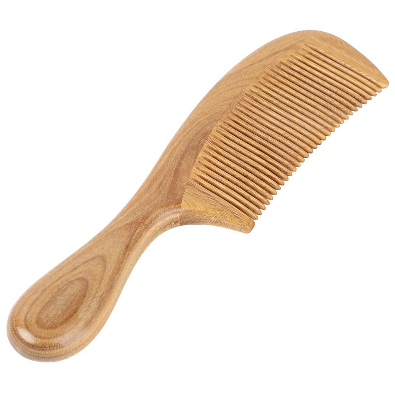 Onedor Handmade 100% Natural Green Sandalwood Hair Combs - Anti-Static Sandalwood Scent Natural Hair Detangler Wooden Comb (Fine Tooth) - Image 5