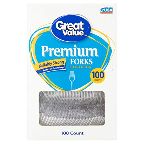 Great Value Great Value Pack Premium Disposable Plastic Forks 100ct 1 