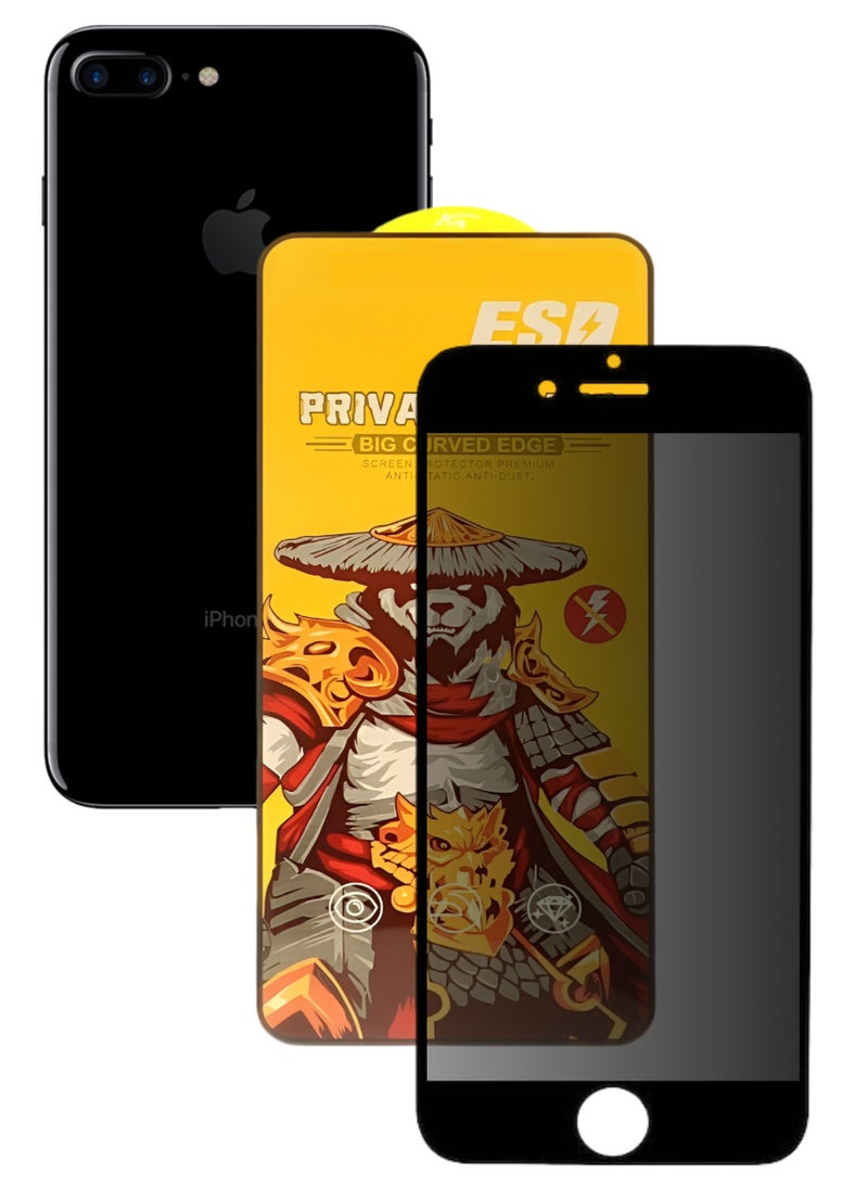 ESD Tempered Dustproof Privacy Glass Screen Protector Compatible For iPhone 7 Plus - Image 1