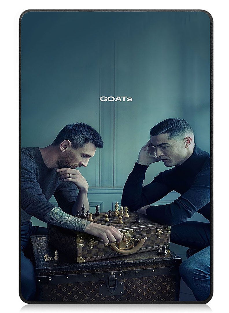 Protective Flip Case For Vivo Pad 2 With Trifold Stand Auto Wake Sleep Shockproof Cover Messi & Ronaldo Chess