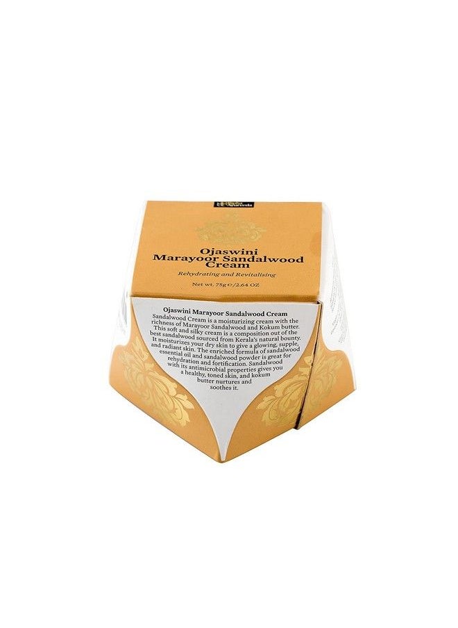 Bipha Ayurveda - Ojaswini Marayoor Sandalwood Moisturizing Face Day Cream With Almond Oil Vitamin E & Sandalwood Oil Helps Fight Tan And Wrinkles To Reducing Pigmentation And Spots All Skin Types 75Gm - Image 1