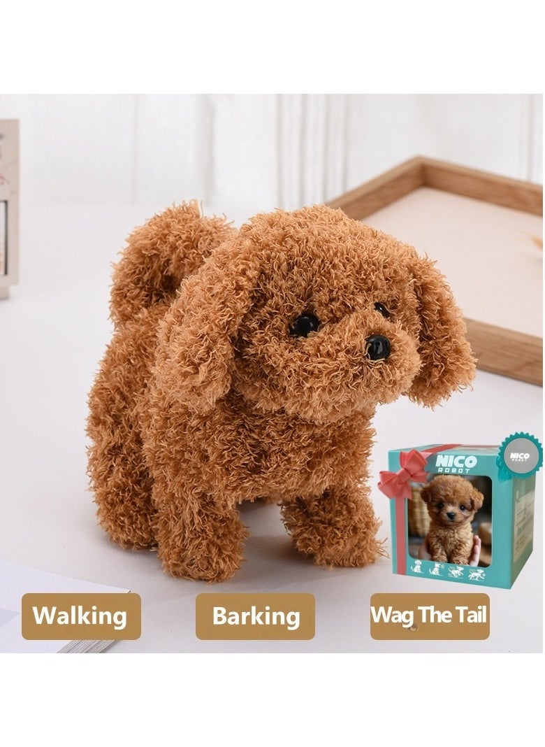 NICO & ROBO Second Generation Robot Dog,  Robot Puppy Nico , Electronic Interactive Stuffed Dogs for Barking, Walking and Waging the tail（Brown）  - Image 1