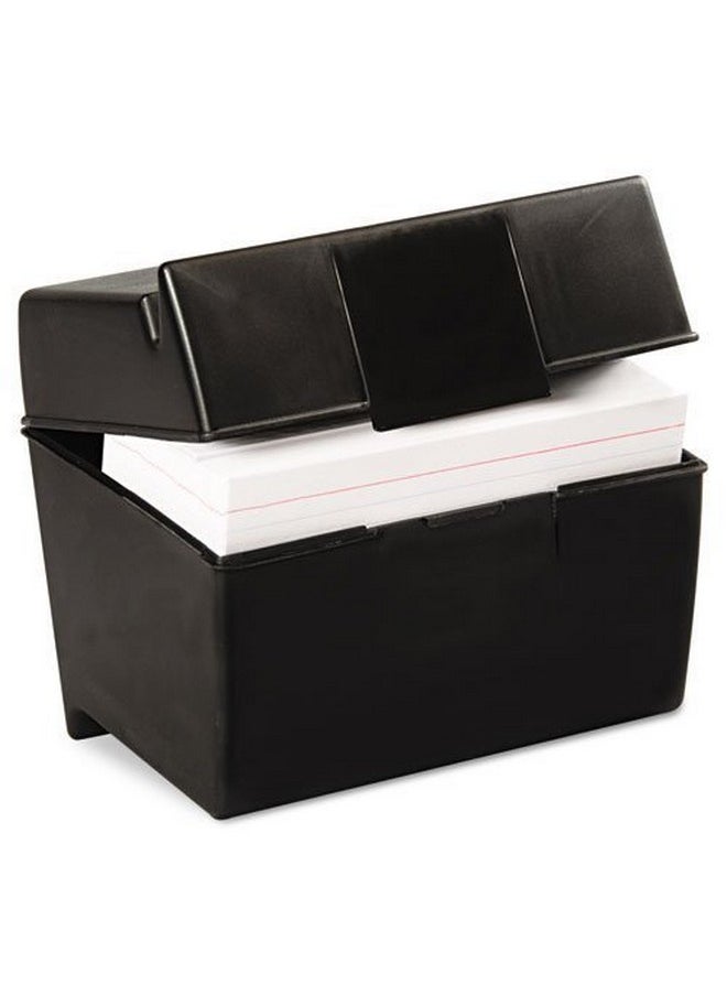 1InTheOffice - Index Card Box 5X8 Inch Index Card Holder 5X8 400 Capacity & Index Card Guide Set Az 1/5 Tab - Image 1
