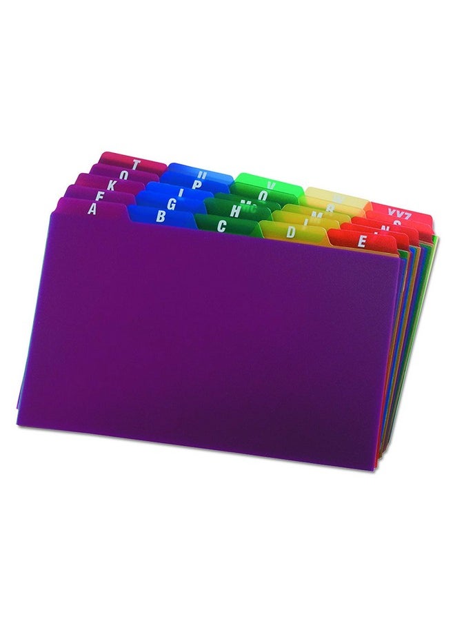 1InTheOffice - Index Card Box 5X8 Inch Index Card Holder 5X8 400 Capacity & Index Card Guide Set Az 1/5 Tab - Image 1