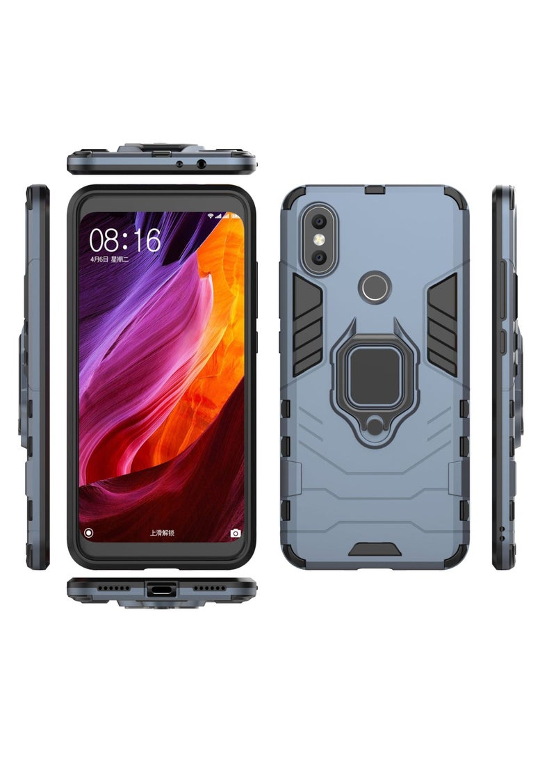 Blue Protective Cover With Ring Bracket For Xiaomi - Image 2