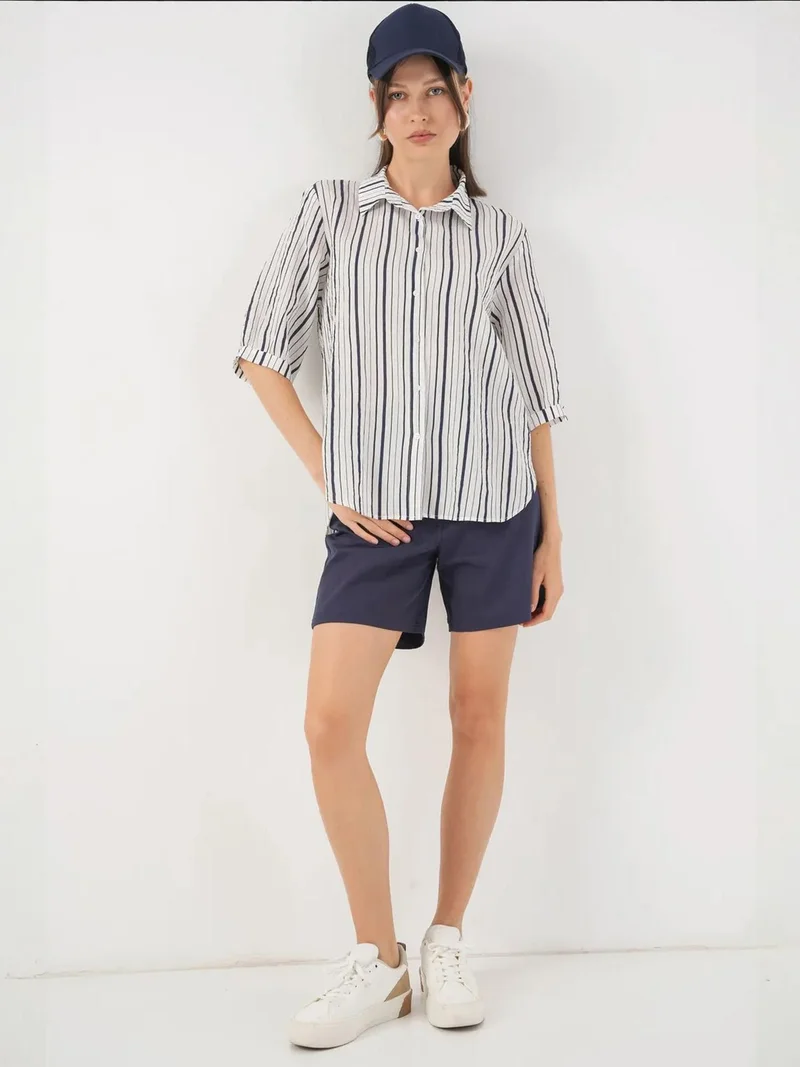 BIG DART BDART Striped Poplin Shirt