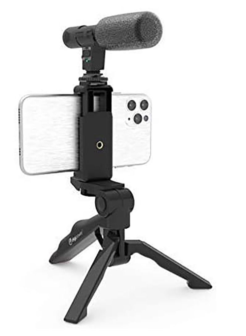 Contex Smartphone Vlogging Tripod Kit With Fill Light, Microphone, And Phone Clip For YouTube/Tiktok/Instagram/Fitness - Image 2