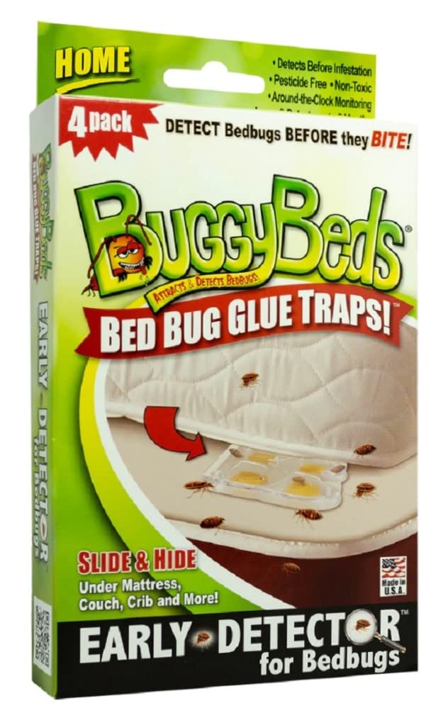 BuggyBeds Bed Bug Glue Traps, 4 Counts - Image 1