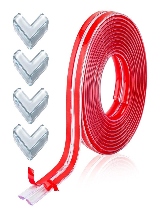 AJIGNA MART 1 Meter + 8 Corner Corner Protectors Baby Proofing, Corner Protector,Furniture Corner Guard & Edge Safety Bumpers, Soft Edge Protectors with Upgraded Pre-Taped Strong Adhesive for Baby, Pets - Image 1