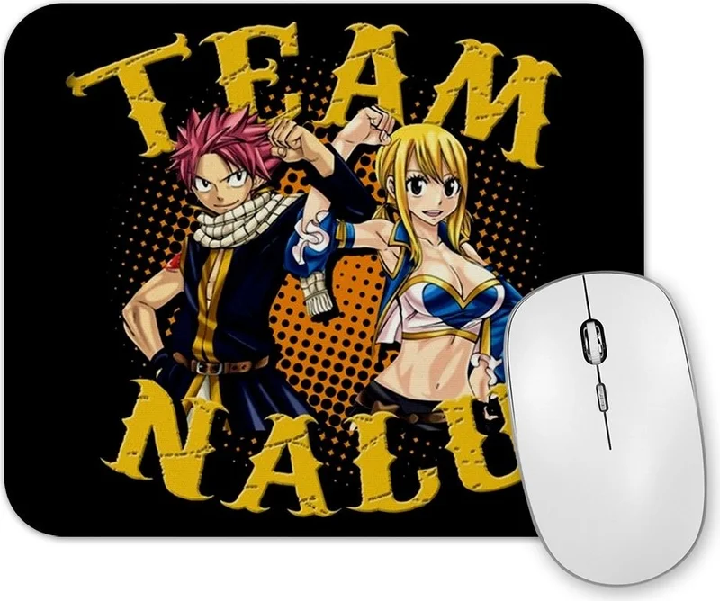 Baskı Dükkanı Print Shop Fairy Tail Natsu Lucy Team Nalu Anime Manga Mouse Pad