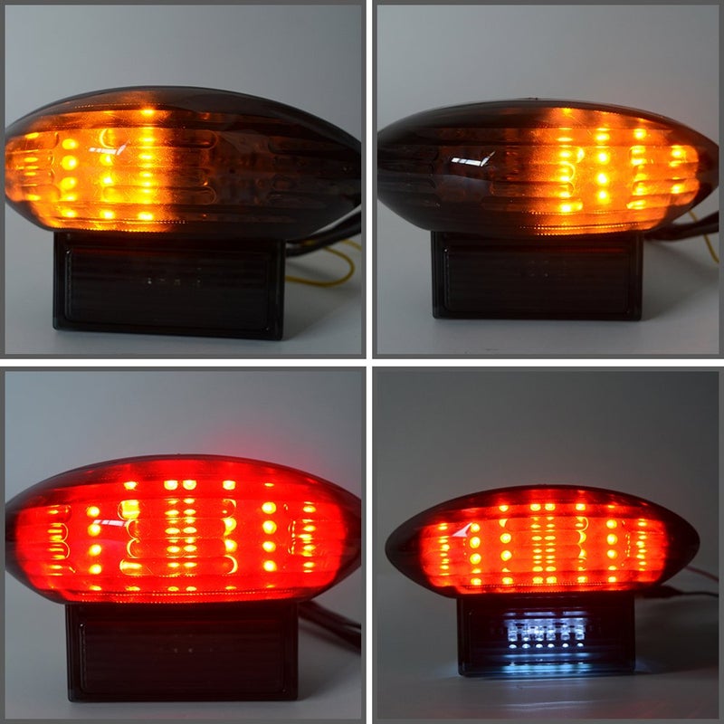 USonline911 Amazinea Smoke Integrated LED Brake Stop Tail Light Turn Signal for Suzuki Hayabusa GSX1300R 99-07 Katana 600/750 03-06 - Image 2