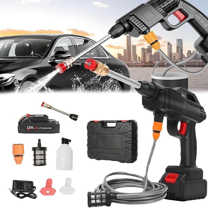 Suicune Cordless Pressure Washer Handheld Electric Pressure Cleaner with Battery and Charger 24V Rechargeable Pressure Washer for Washing Cars Watering Flowers Cleaning Floors - Image 1