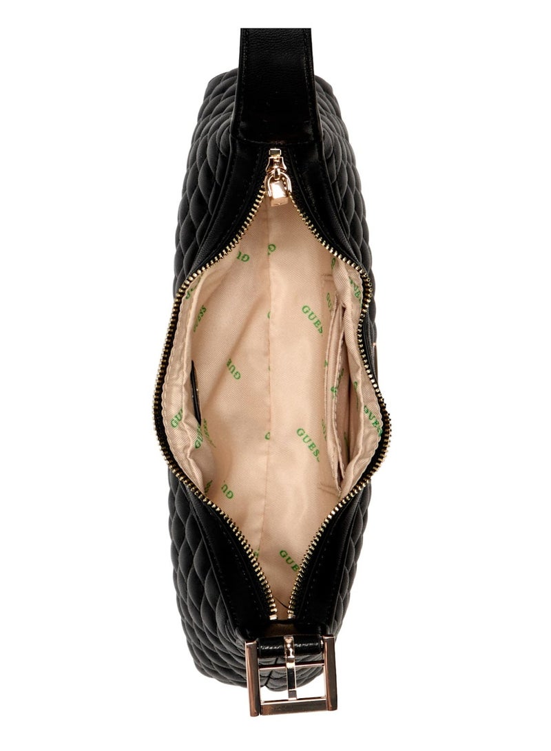 GUESS Women's Eco Rianee Quilted Shoulder Bag Black - Image 3