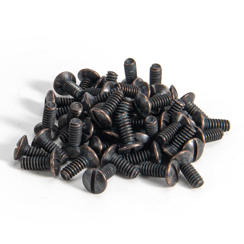 Henne Bery 3/8" Long 6-32 Thread, Oval Head Milled Slot Replacement Wall Plate Screws, 50 Pack, Bronze - Image 1