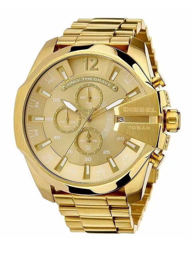 ديزل فيول ساعة ذكية رجالية من ماركة ديزل UEL MEGA CHIEF CHRONOGRAPH، نسخة ذهبية DZ4360 - Image 1