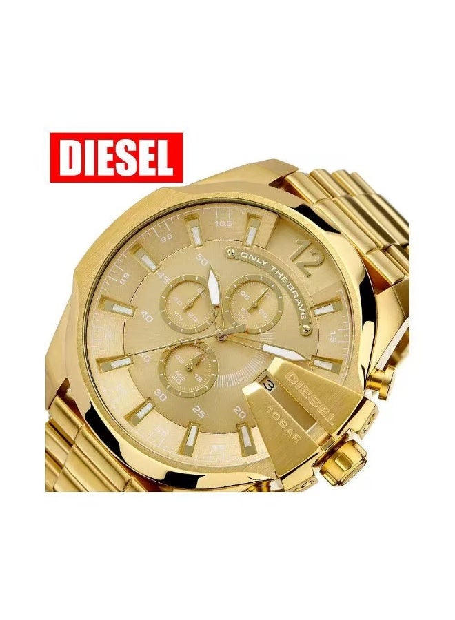 ديزل فيول ساعة ذكية رجالية من ماركة ديزل UEL MEGA CHIEF CHRONOGRAPH، نسخة ذهبية DZ4360 - Image 3