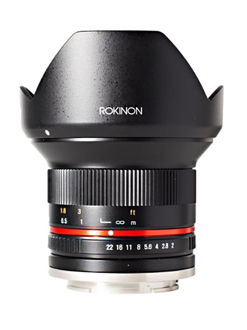 Rokinon 12mm F2.0 Ultra Wide Angle Lens for Sony MFT, Black - Image 4