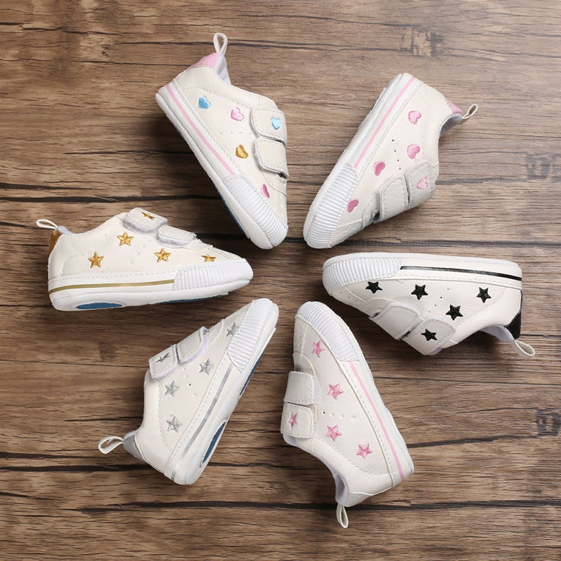 Men'S And Women'S Baby Casual Shoes Pu Semi Rubber Bottom Non-Slip Shoes 0-1 Year Old Baby Toddler Shoes A Generation Of Hair - Image 4