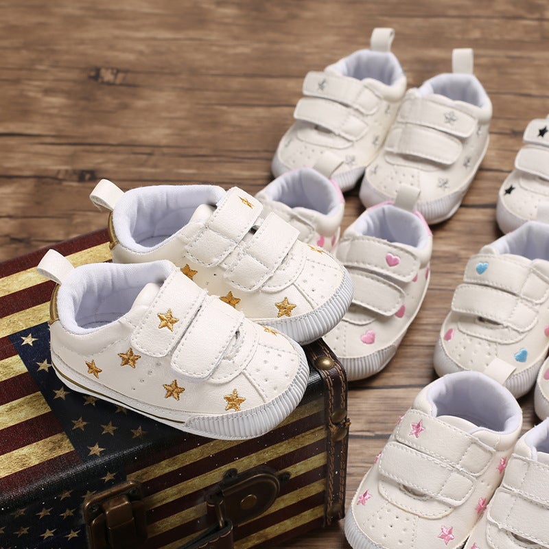 Men'S And Women'S Baby Casual Shoes Pu Semi Rubber Bottom Non-Slip Shoes 0-1 Year Old Baby Toddler Shoes A Generation Of Hair - Image 3