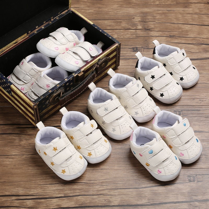 Men'S And Women'S Baby Casual Shoes Pu Semi Rubber Bottom Non-Slip Shoes 0-1 Year Old Baby Toddler Shoes A Generation Of Hair - Image 2