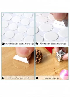 Lee Yon 280-Piece Double Sided Sticky Dots Stickers Removable Round Putty Clear Sticky Tack No Trace Super Sticky Putty Waterproof Small Stickers for Festival Decoration  - Image 5