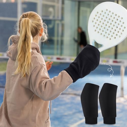 Croloose 1 Pair of Racquet Gloves for Dink Ball & Racquetball, Tennis Mitten, Paddle Mitts, Warm Ultra Breathable Mitten Stretchy Knit Cuff for Women & Men, Moisture-Wicking, Durable & Secure Fit - Image 5