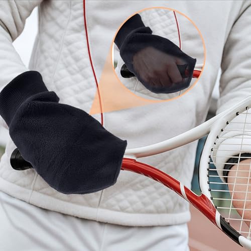 Croloose 1 Pair of Racquet Gloves for Dink Ball & Racquetball, Tennis Mitten, Paddle Mitts, Warm Ultra Breathable Mitten Stretchy Knit Cuff for Women & Men, Moisture-Wicking, Durable & Secure Fit - Image 4