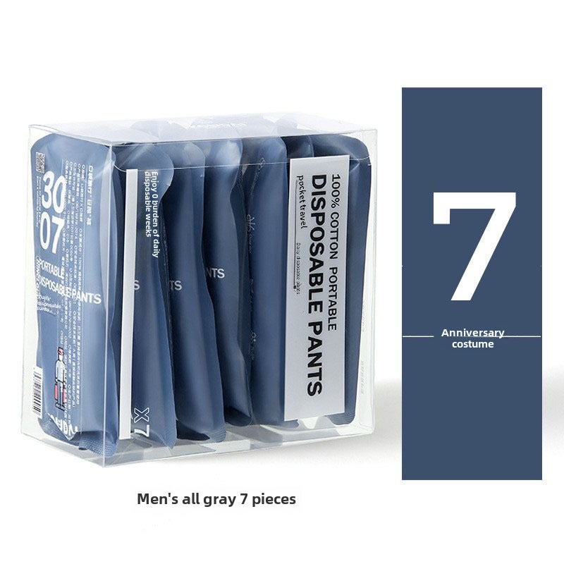 Generic Cotton Disposable Underwear 7-Pack for Women Feng Yiyuan-Men's Triangle 