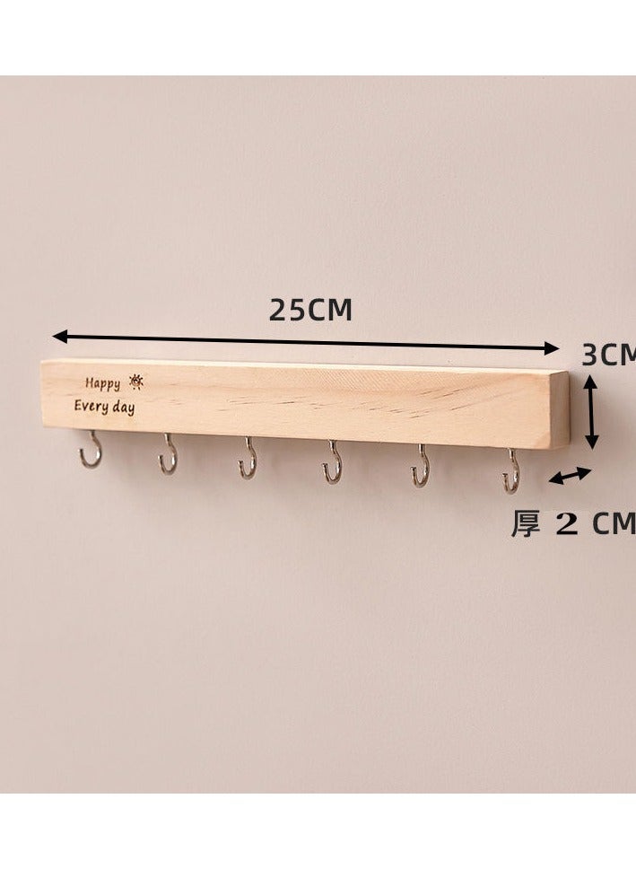 Wall Mounted Key Storage Rack Made Of Solid Wood No Drilling Required Door Mounted Key Hook Creative Decorative Rack At The Entrance 