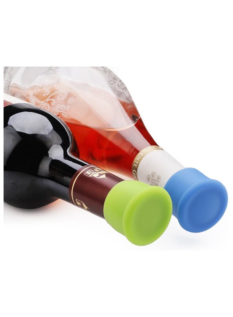 SYOSI Bottle Caps 6 Pcs Wine Bottle Caps Reusable Silicone Stopper Cap Keep Flesh for Wine Beer Champagne Sparkling Wine Random Color - Image 3