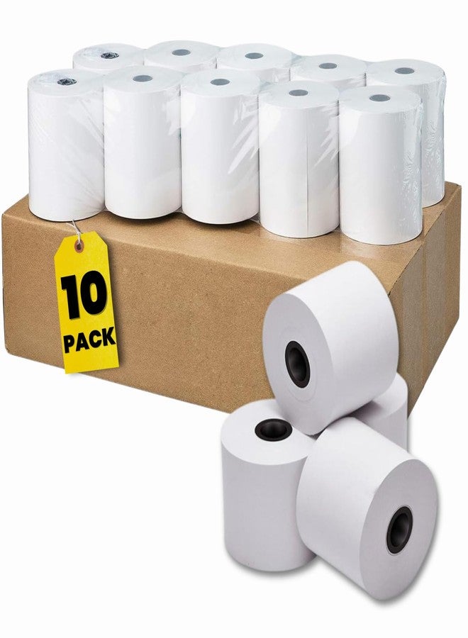 1InTheOffice Cash Register/POS Rolls, 1 Ply, 1 1/2" x 128', 10/Pack - Image 1