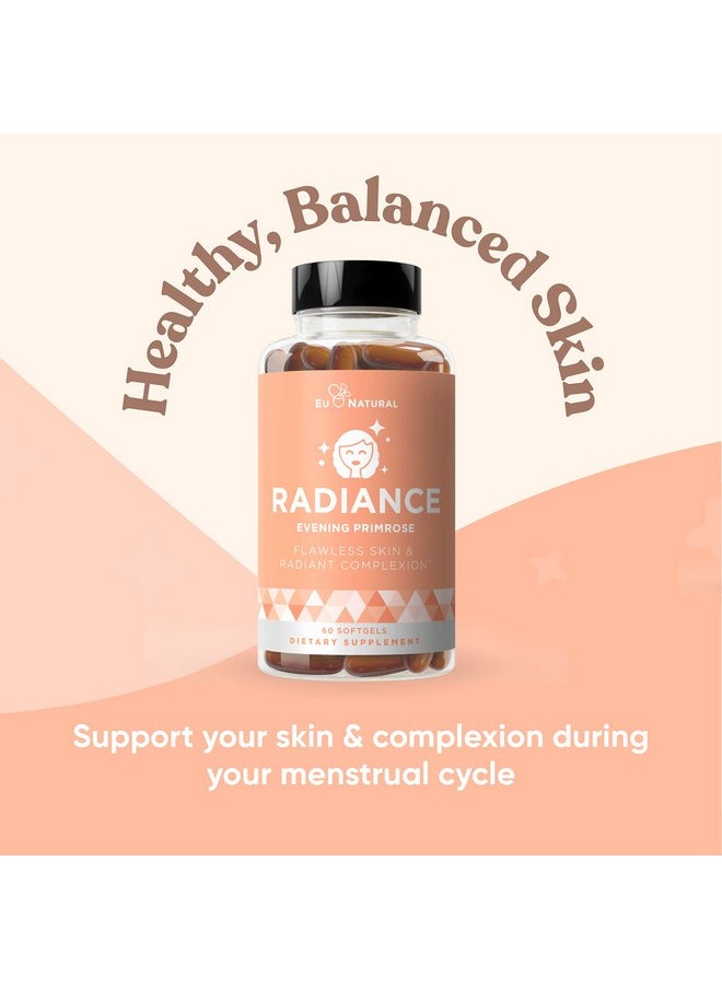 Eu Natural Radiance Flawless Skin & Complexion Hormonal Acne Healthy Skin Care Cold Pressed Acne Pills Evening Primrose Oil Black Seed Oil & Dim 60 Liquid Softgels  - Image 4