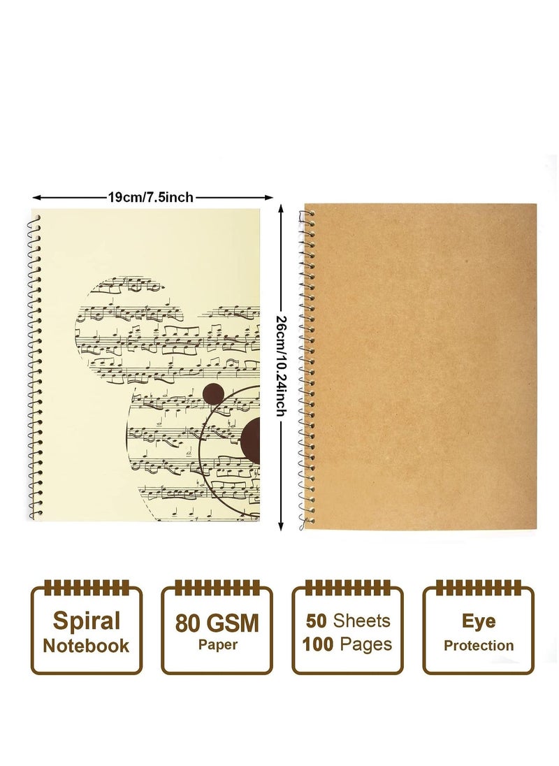 Cute Staff Paper Music Composition Notebook Blank Sheet Manuscript Paper 100 Pages Notebook Music Folder Paper Documents Storage Folder for Musicians Student Documents Supply for Kids