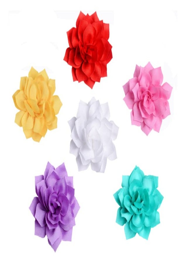 HLLMX 6 Pcs Dog Collar Flowers Multicolored Pet Flower Bow Tie Dog Charms for Puppy Collar Grooming Accessories - Image 1